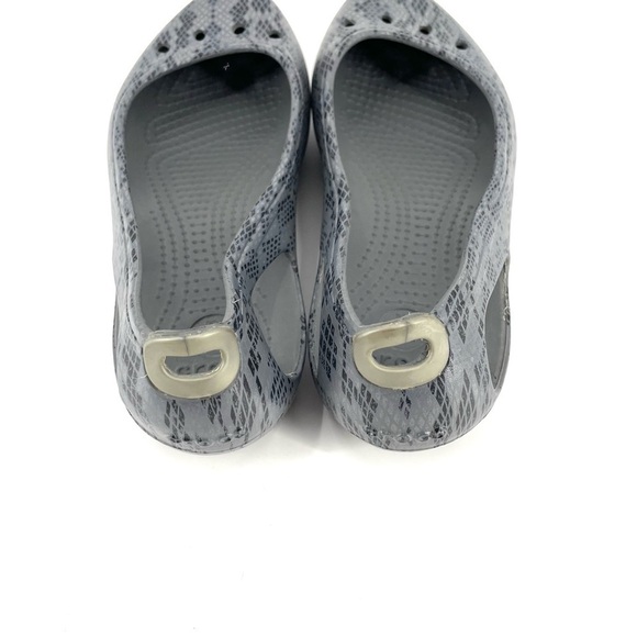 Crocs Kadee Ballet Flat Slip On Shoes Snake Print Casual Sandals - Picture 6 of 7